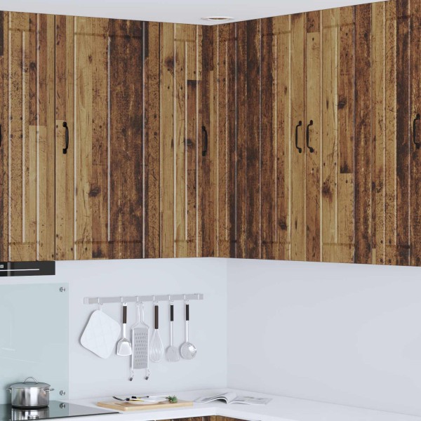 Wall corner cabinet LUCCA Aged wood