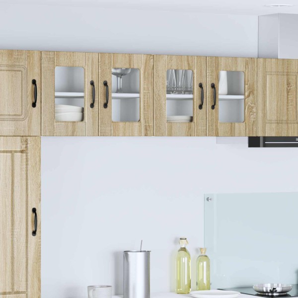 Wall glass cabinet PORTO 2 pcs Sonoma oak