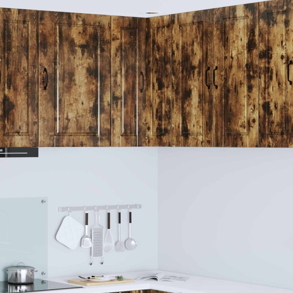 Wall corner cabinet PORTO Smoked oak