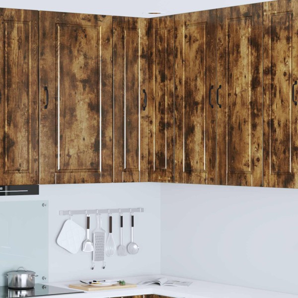 Wall corner cabinet PORTO Smoked oak