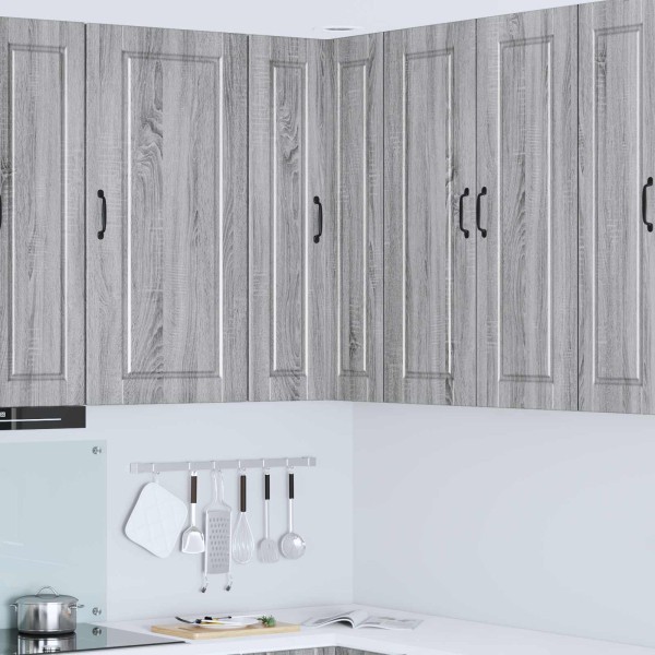 Wall-mounted corner cabinet PORTO Gray Sonoma