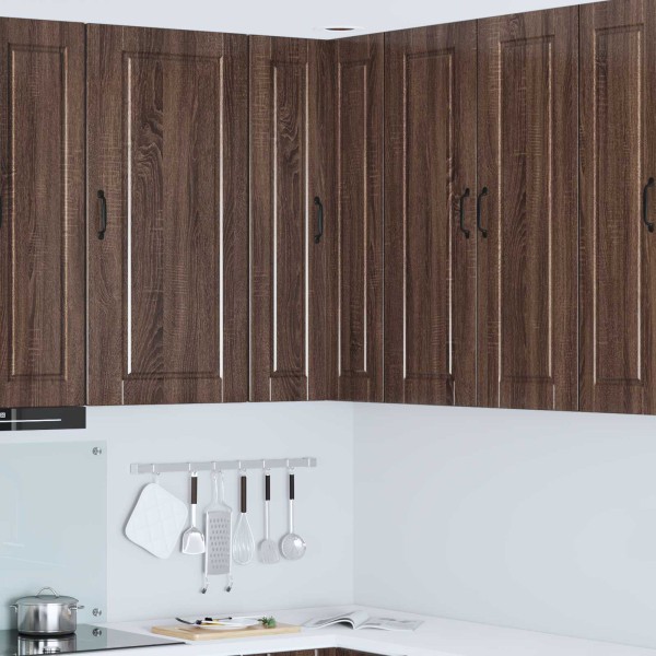 Wall-mounted corner cabinet PORTO Brown oak