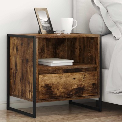 Bedside table 2 pcs Smoked...