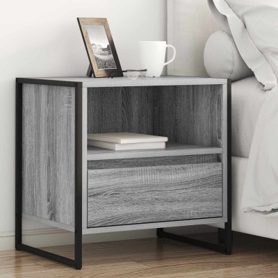 Bedside table 2 pcs Gray...