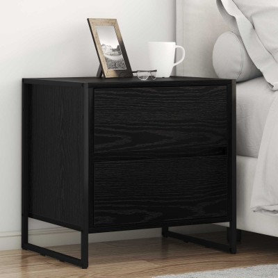Bedside table 2 pcs Black...