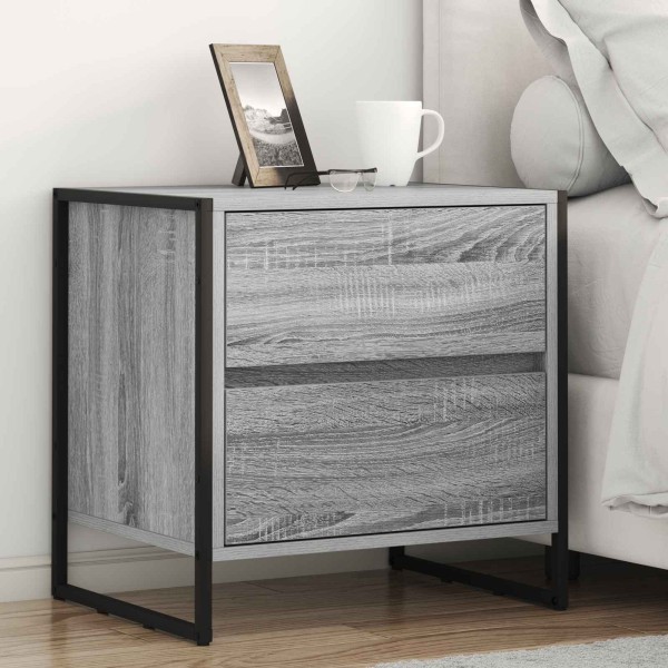 Bedside table 2 pcs Gray Sonoma 50 x 39.5 x 50 cm