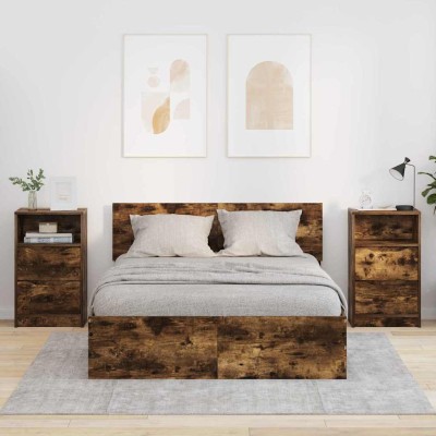 Bedside tables 2 pcs Smoked...