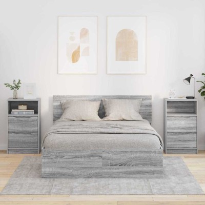 Bedside tables 2 pcs Gray...