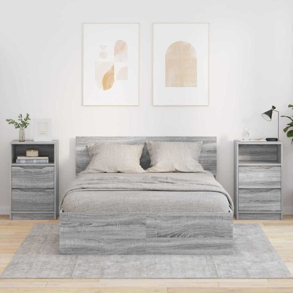 Bedside tables 2 pcs Gray Sonoma 40 x 30 x 467 cm