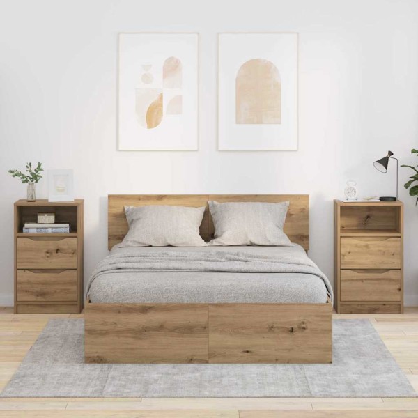 Bedside tables 2 pcs Artisan oak 40 x 30 x 467 cm