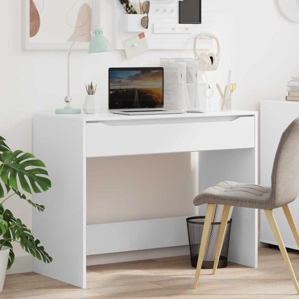 Table with drawers White 100 x 50 x 78 cm Artificial wood