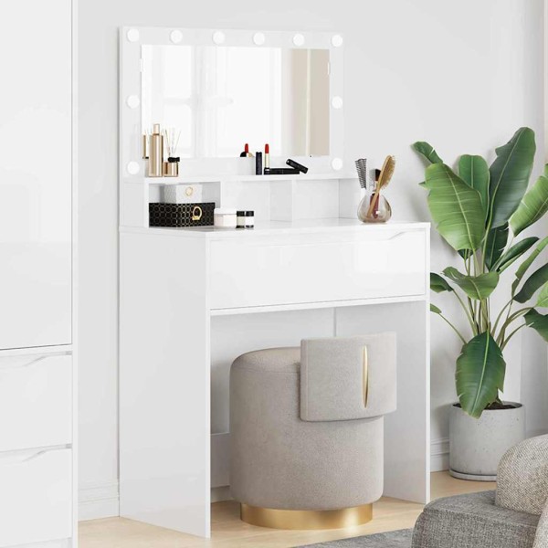 Bedroom dressing tables High gloss white