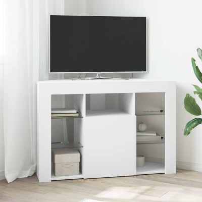 Corner LED TV cabinet White...