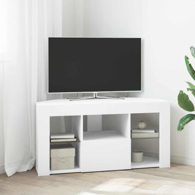 Corner LED TV cabinet White...