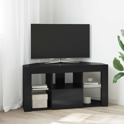 Corner LED TV cabinet Black...