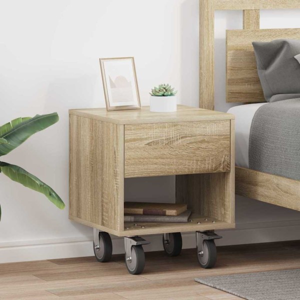 Bedside table 2 pcs Sonoma oak 40.5 x 40 x 48 cm