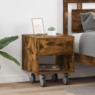 Bedside table 2 pcs Smoked...