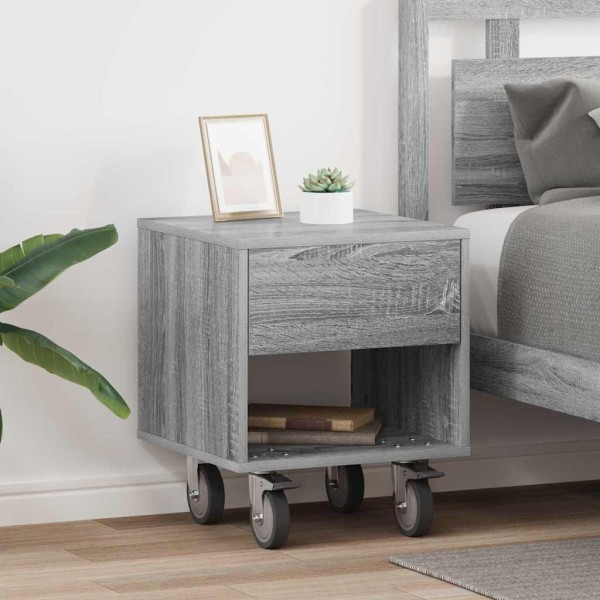 Bedside table 2 pcs Gray Sonoma 40.5 x 40 x 48 cm