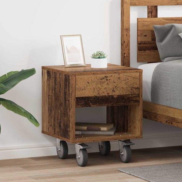 Bedside table 2 pcs Old wood 40.5 x 40 x 48 cm