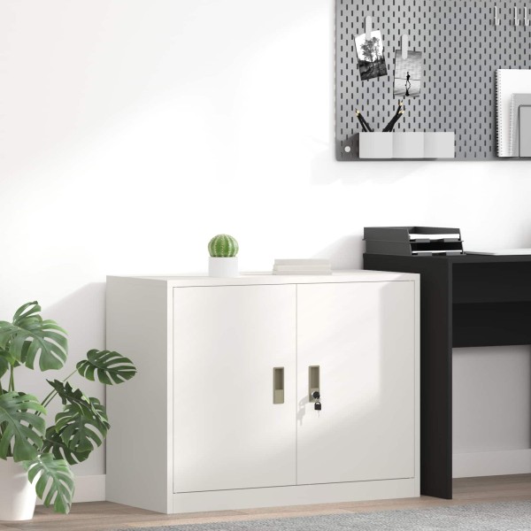 Oppbevaringsskap White 90 x 40 x 70 cm Steel