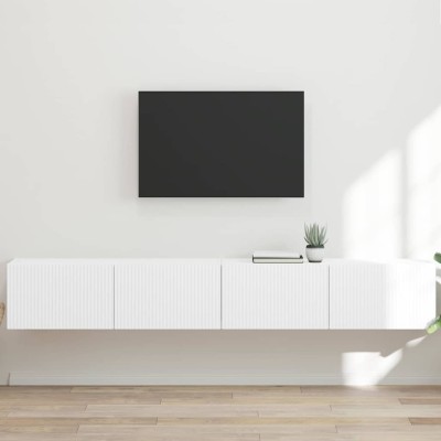 TV wall cabinet 2 pcs White...