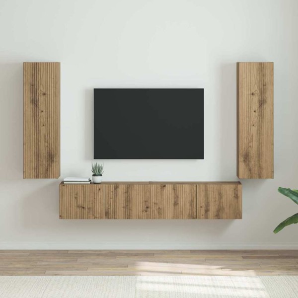 TV wall cabinet 2 pcs Master oak 30 x 31 x 100 cm