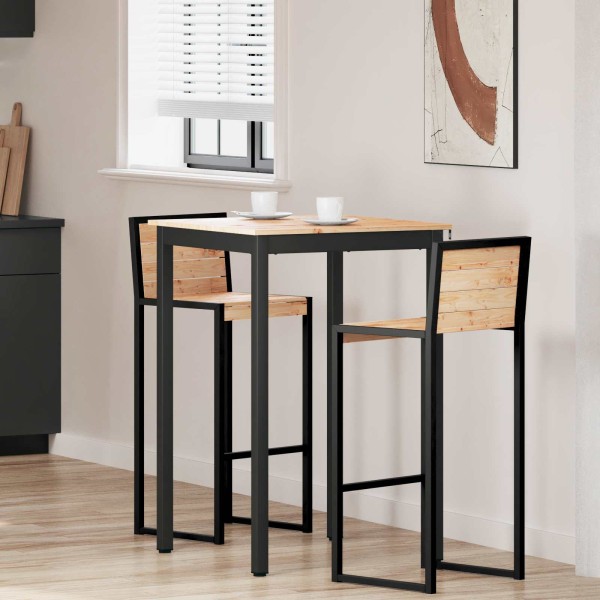 Bar table Natural 70 x 70 x 105 cm Solid pine wood