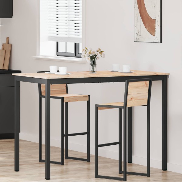 Bar table Natural 150 x 80 x 105 cm Solid pine wood