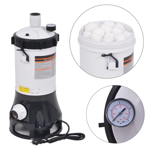 Pool pump for swimming pools, 185W, 4.4 m³/h