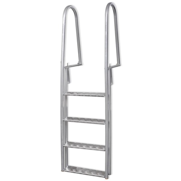 Dock / pool ladder, 4 steps, aluminum, 167 cm