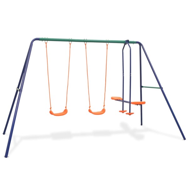Swing with 4 places, orange color