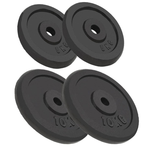 Weights, 4 pcs., 2x10kg+2x5kg, cast iron
