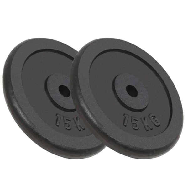 Weights, 2 units, 2x15kg, cast iron