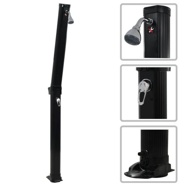 Foldable solar heated shower, 214 cm, 23 l