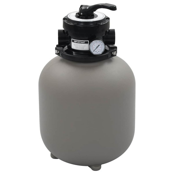 Pool sand filter with 4-position valve, gray, 350 mm