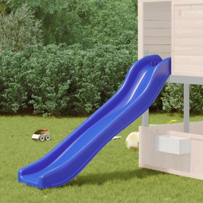Playground slide, blue,...