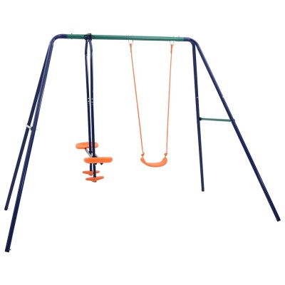 Swing set with 3 swings, steel