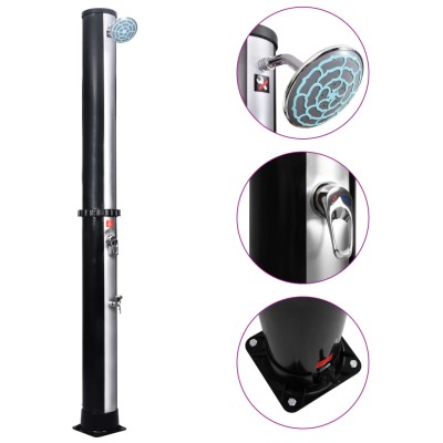 Solar heated outdoor shower...