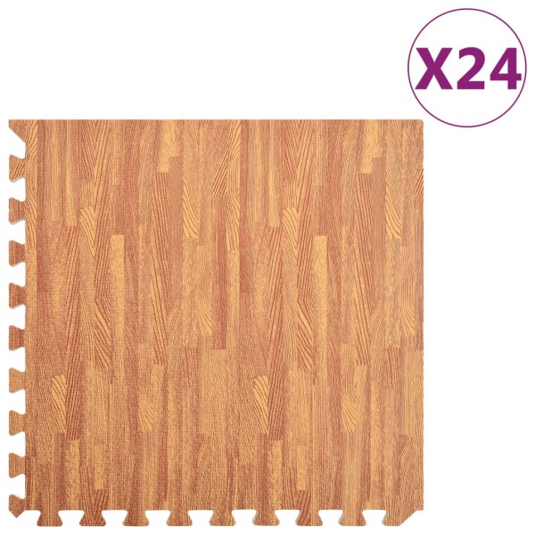 Carpets, 24pcs., EVA foam, 8,64m ², with wood patterns