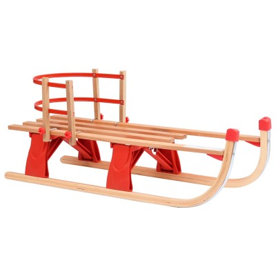 Folding sled with backrest,...