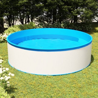 Swimming pool, white, 350x90cm