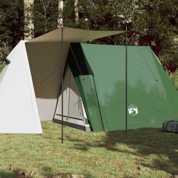 Camping tent, green, triple, waterproof
