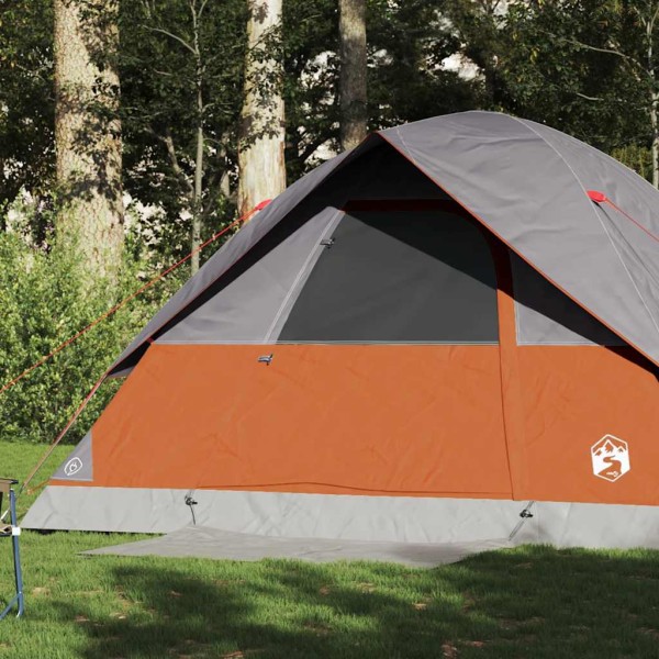 Family tent, orange, hexagon, dome