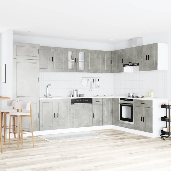 Pear main cabinet Porto 2 pcs. Gray