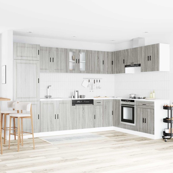 Pear main cabinet Porto 2 pcs. Gray