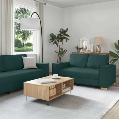 Sofa 3 vnt. Tamsiai žalia...