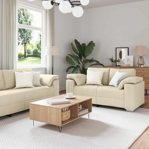 Sofa 2 pcs. Cream fabric