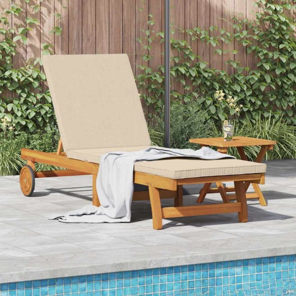 Sun lounger 2 pcs. Solid acacia wood Brown
