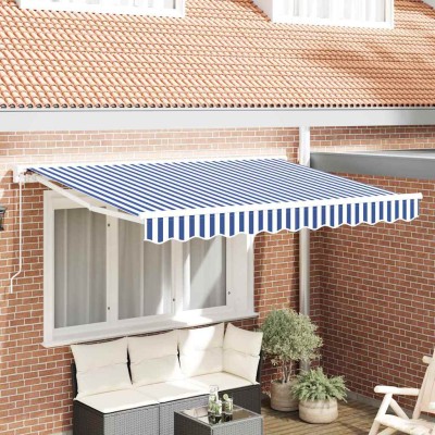 Awning frame Blue and white...