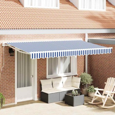 Awning frame Blue and white...